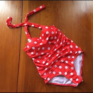 NWOT ModCloth retro polka dot bathing suit